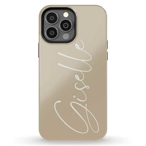 Custom Signature Name Earth Tones iPhone Case - Light